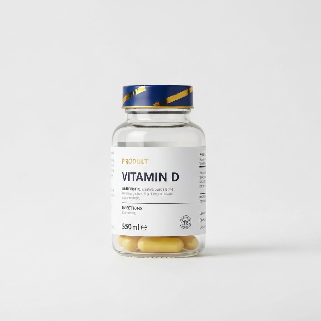 Vitamin D3 Supplement Flasche